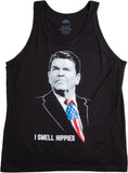 I Smell Hippies | Funny Ronald Reagan Conservative Merica USA Unisex Tank Top