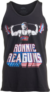 Ronnie ReaGUNS | Funny Ronald Reagan Weight Lifting Workout Merica USA Tank Top