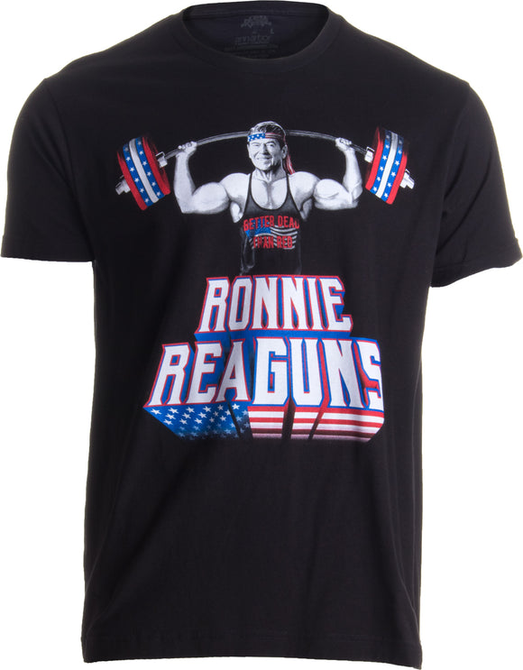 Ronnie ReaGUNS | Funny Muscle Weight Lifting Work Out Patriot Merica USA T-shirt