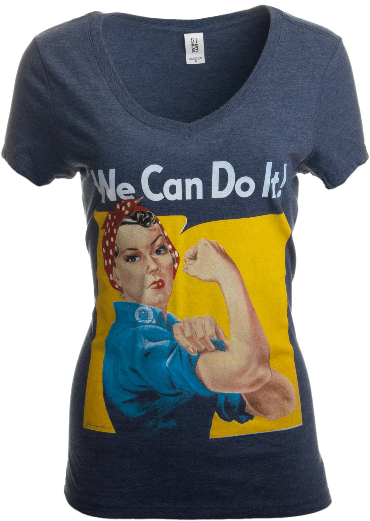 Rosie the Riveter, We Can Do It | Feminist Rosey Rosy V-neck T-shirt for Women