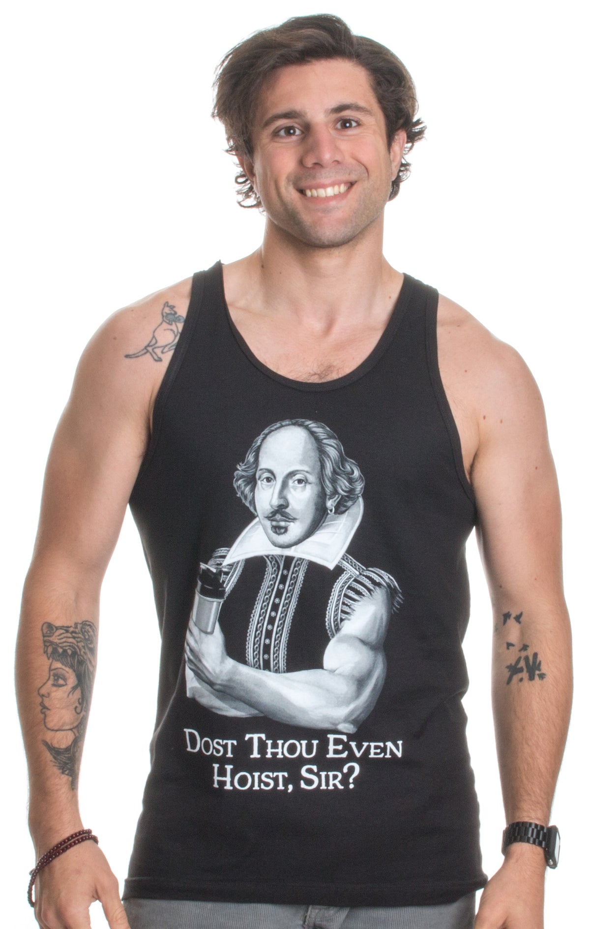 Dost Thou Even Hoist Sir? Funny Workout Weight Lifting Shakespeare Tank Top