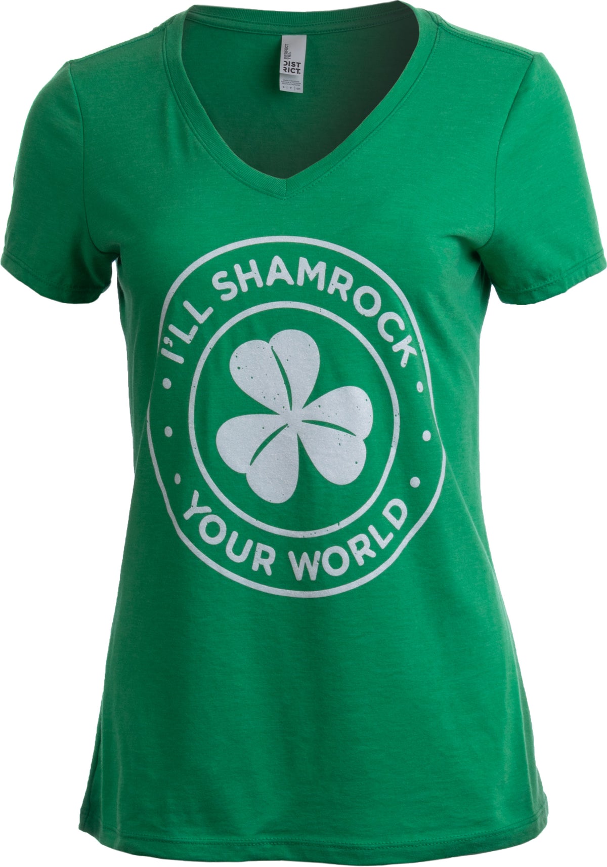 I'll Shamrock Your World | Funny St. Patrick's V-neck T-shirt for Women
