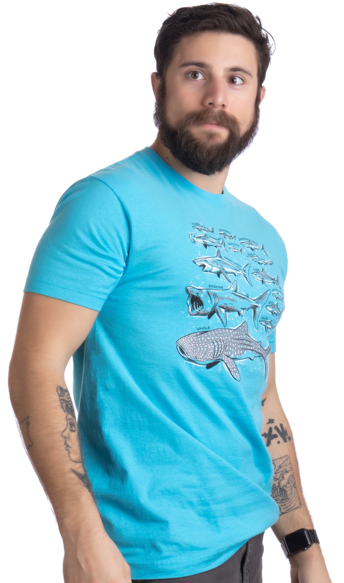 Shark Species | Ocean Week Fan Theme Birthday Party Dad Mom Men Women T-shirt