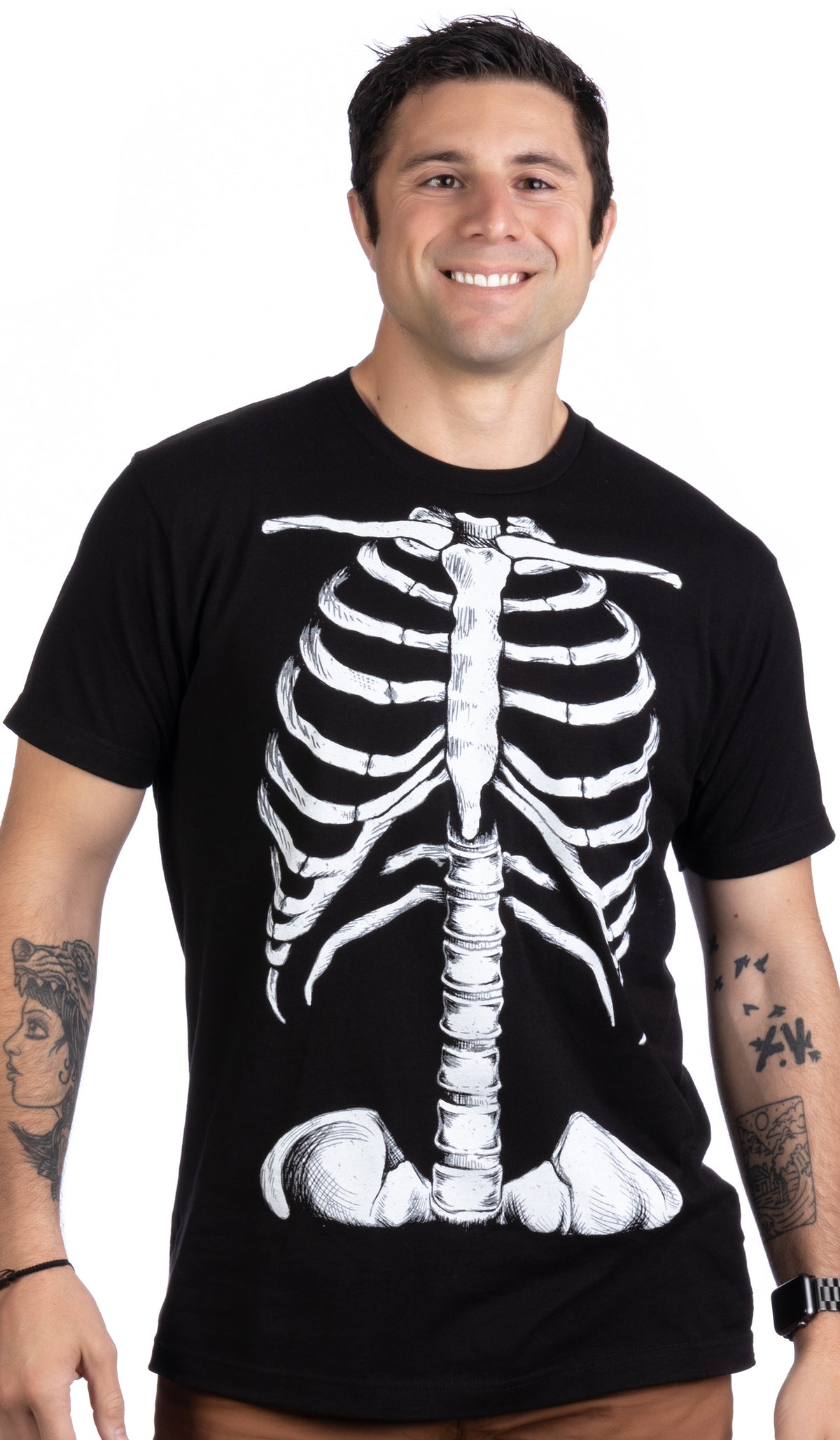 Skeleton Rib Cage Glow-in-the-Dark Costume Tee - Men's