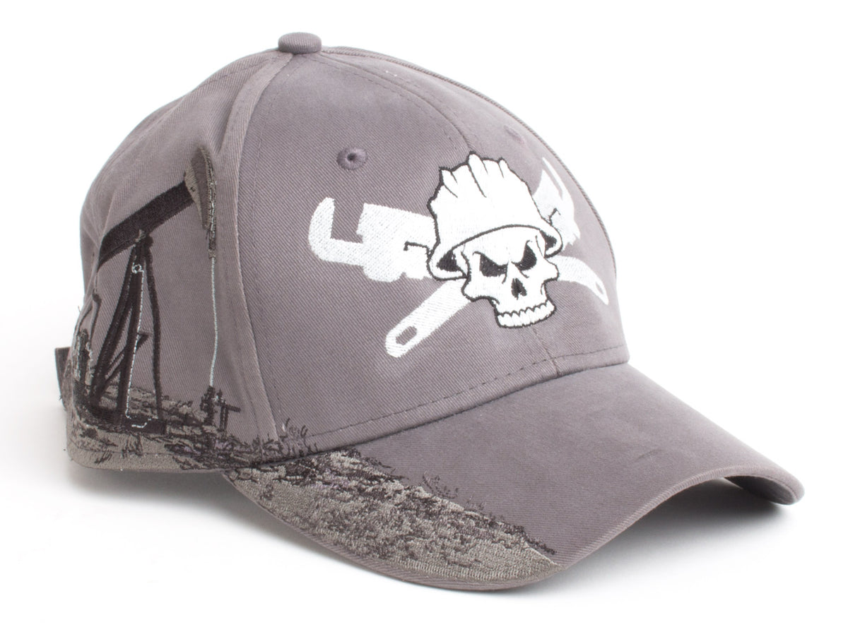 Roughneck Skull & Wrenches | Oilfield Worker Hat, Fracking, Oil Baseball Cap