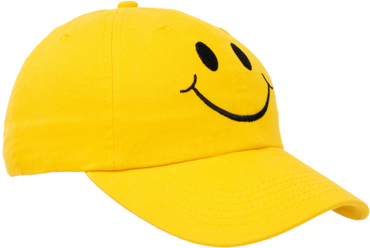Smiley Face Hat | Cute Happy Mom Dad Teacher Yellow Baseball Cap for Men Women