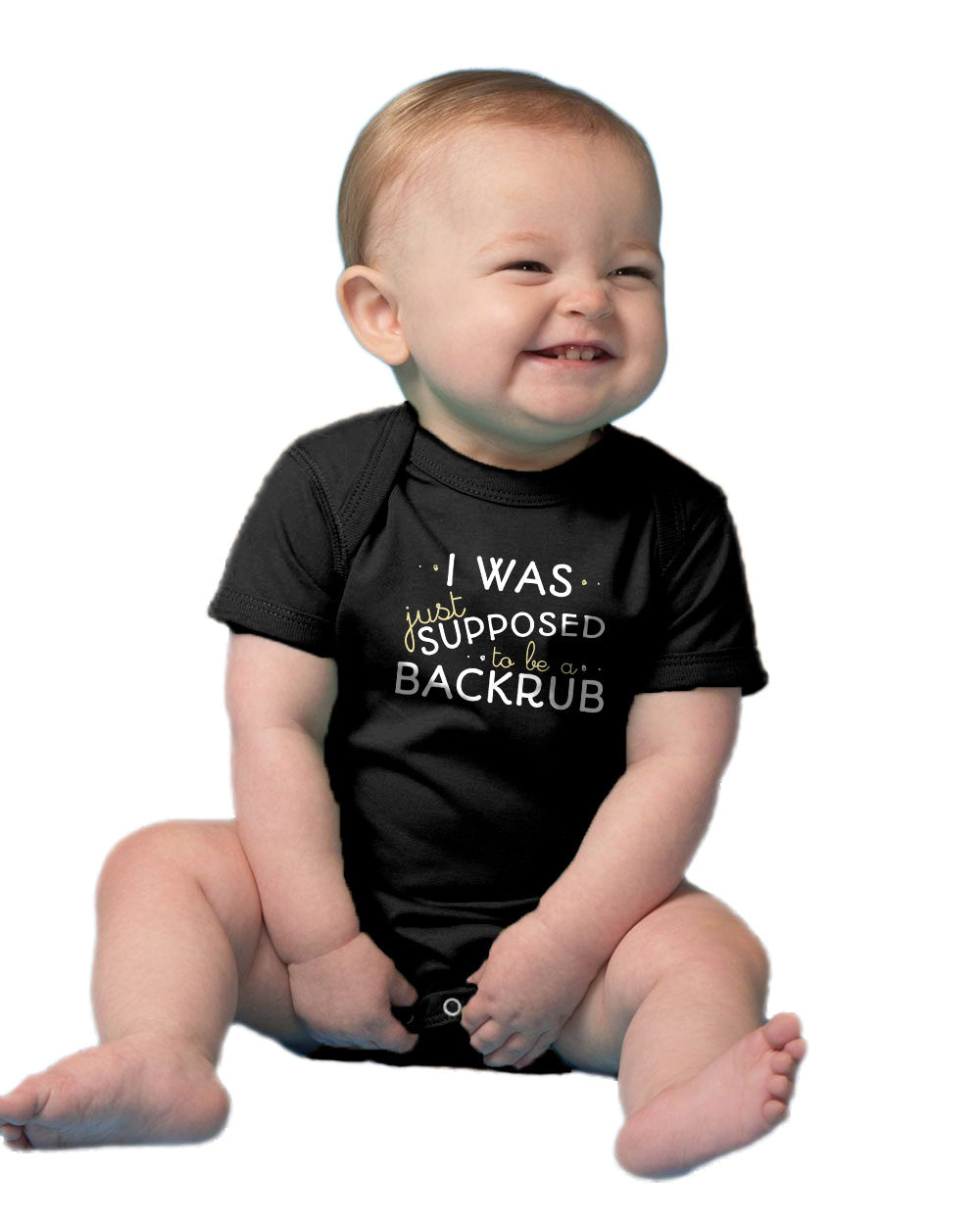Ann Arbor T-shirt Co. Unisex Baby "I was just supposed to be a Backrub" 1 Piece