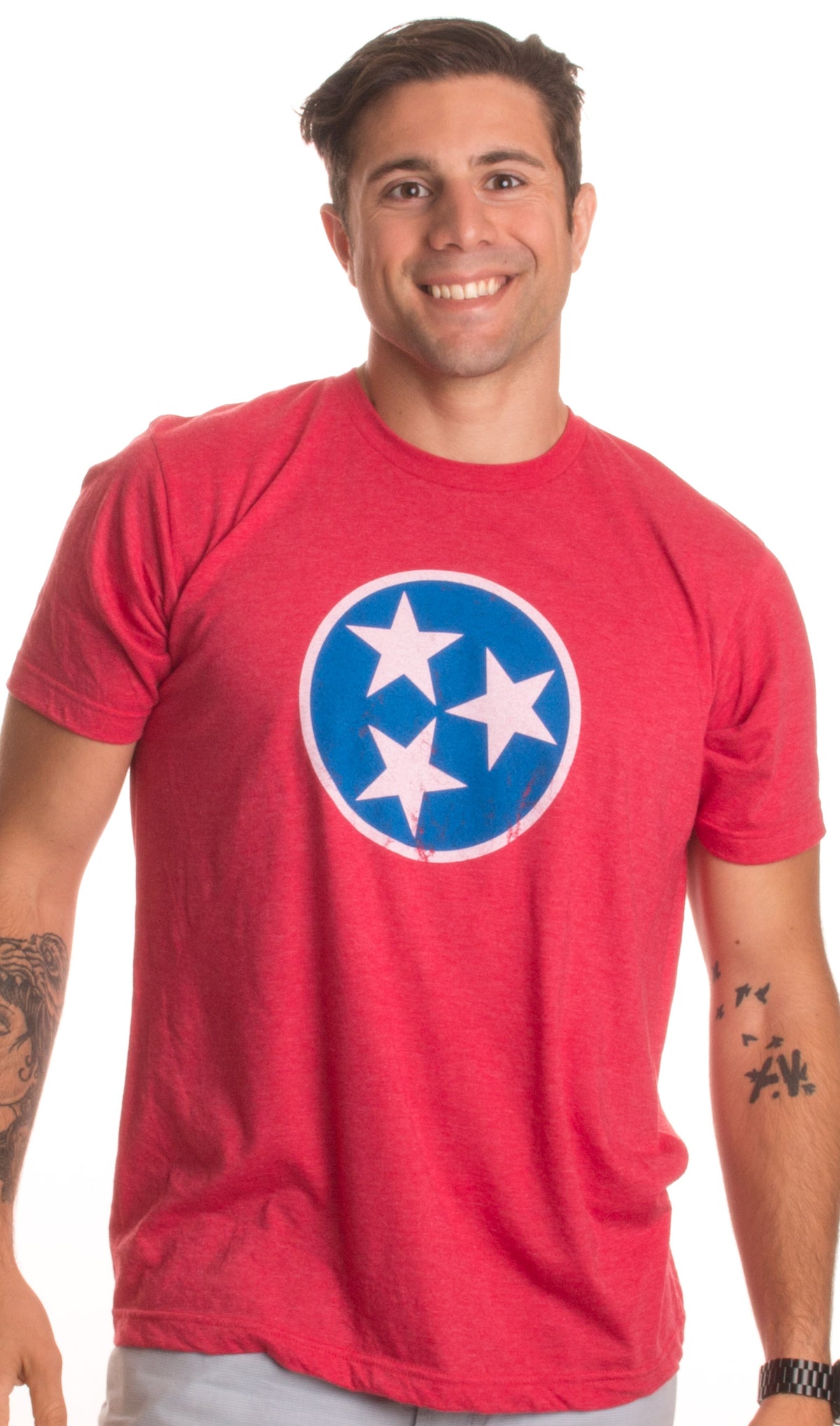 Tennessee Flag | Vintage Distressed Effect Tennesseean Volunteer State T-shirt