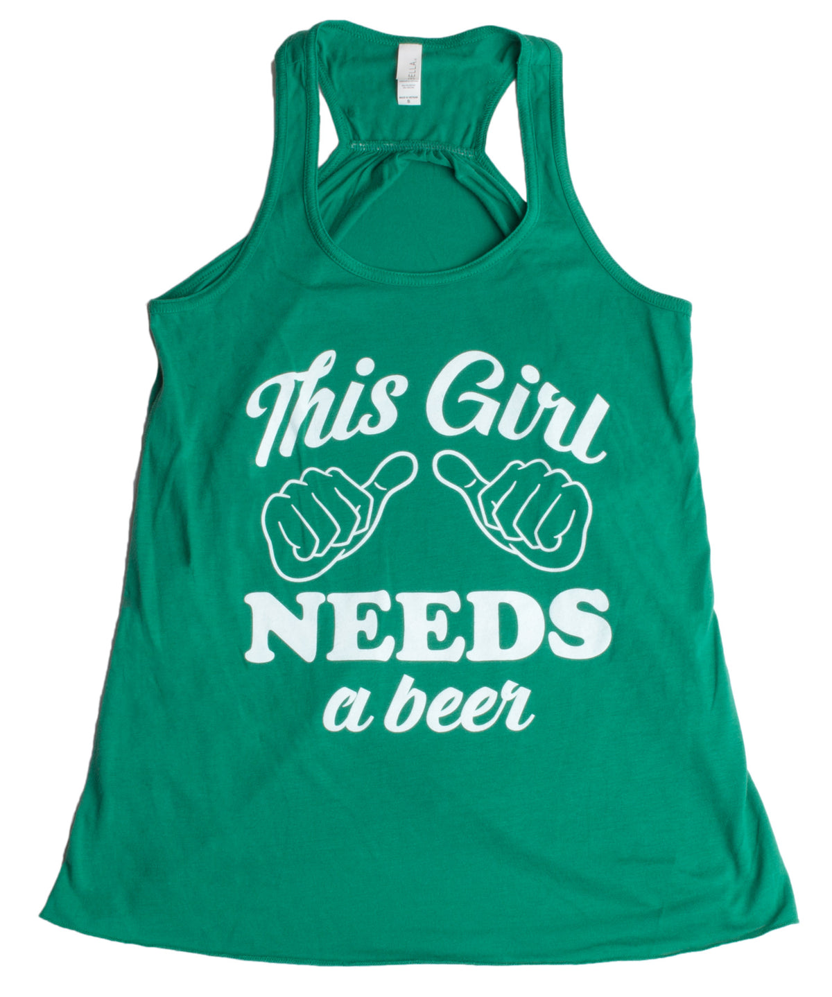 This Girl Needs a Beer | Women Racerback St. Patrick's Day Irish Paddy Tank Top