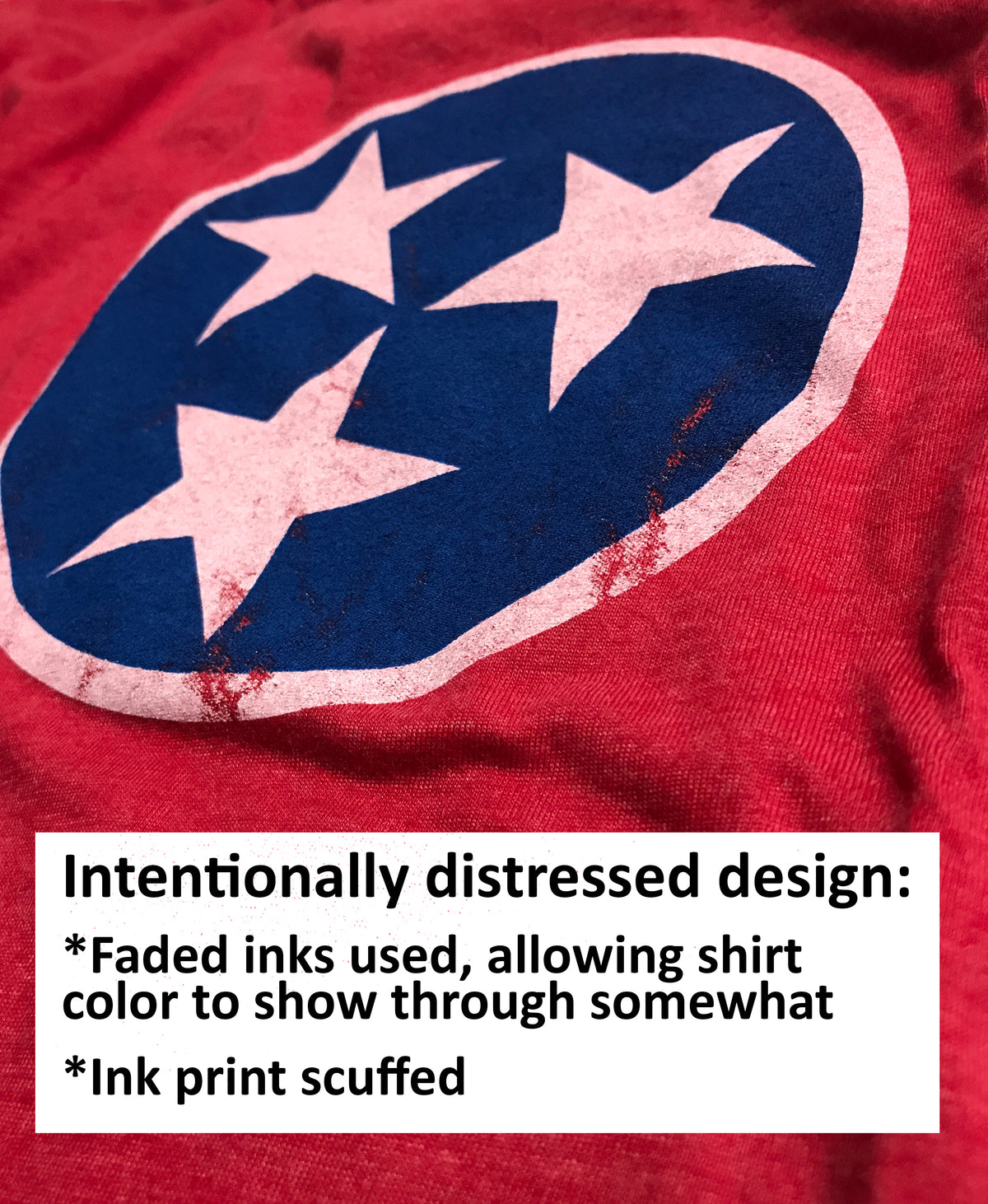Tennessee Flag | Vintage Distressed Effect Tennesseean Volunteer State T-shirt