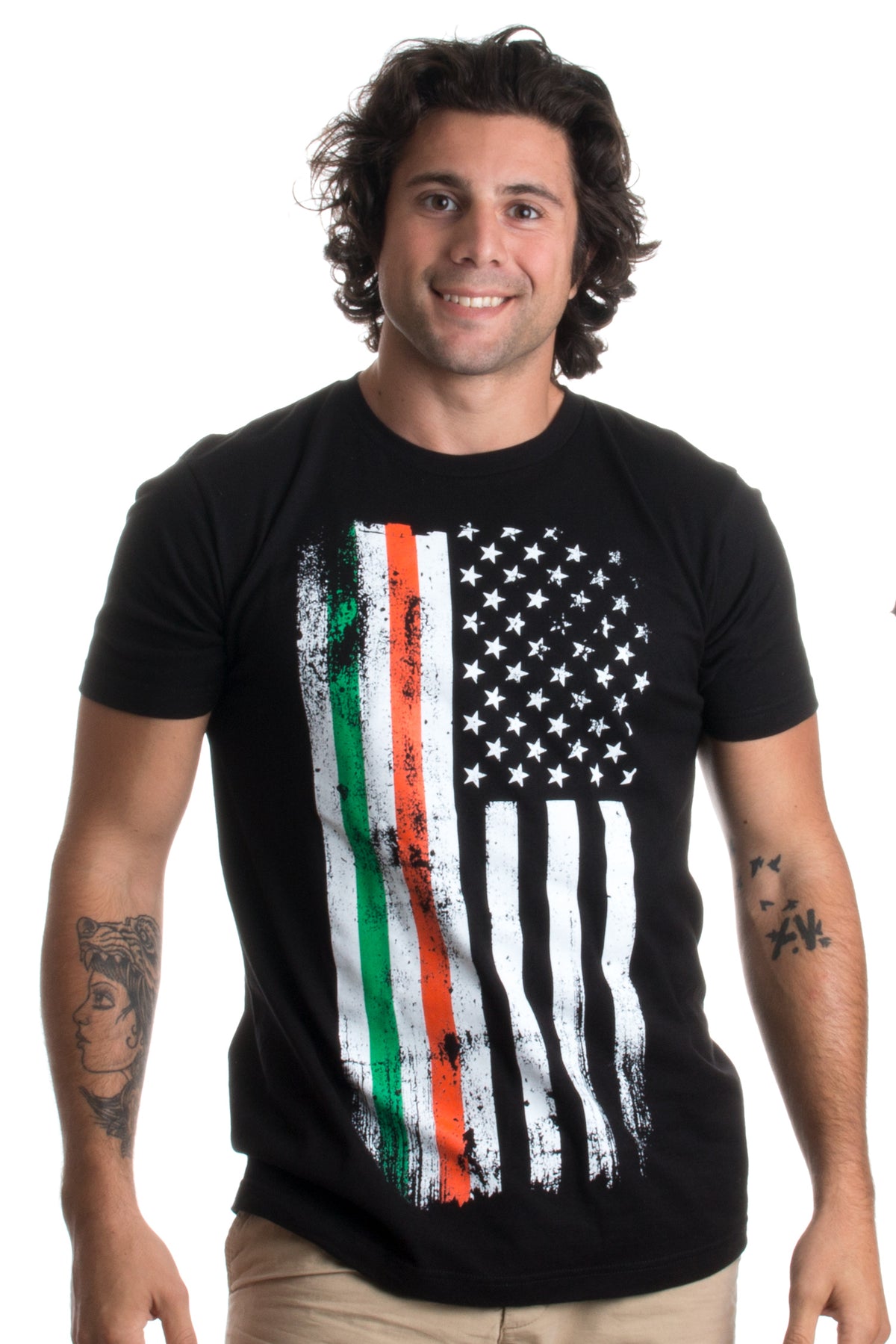 Irish-American Flag | America USA Ireland Heritage Pride Stylized Unisex T-shirt
