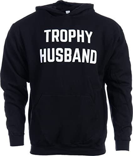 Trophy Husband Long Sleeve Fleece, White Ink