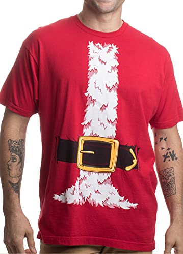 Santa Claus Costume Jumbo Print Novelty Christmas Holiday Humor Men T-Shirt