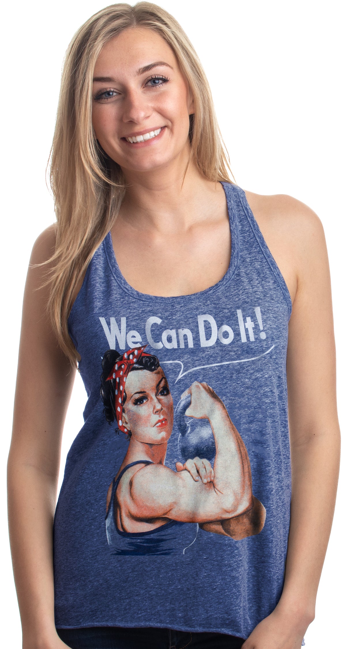 Rosie the Lifter | Cute Workout Exercise Lifting Women Kettlebell Racerback Tank
