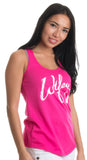 Wifey | Cute Bridal Wife Top, New Bride Wedding Women's Soft Racerback Pink Tank