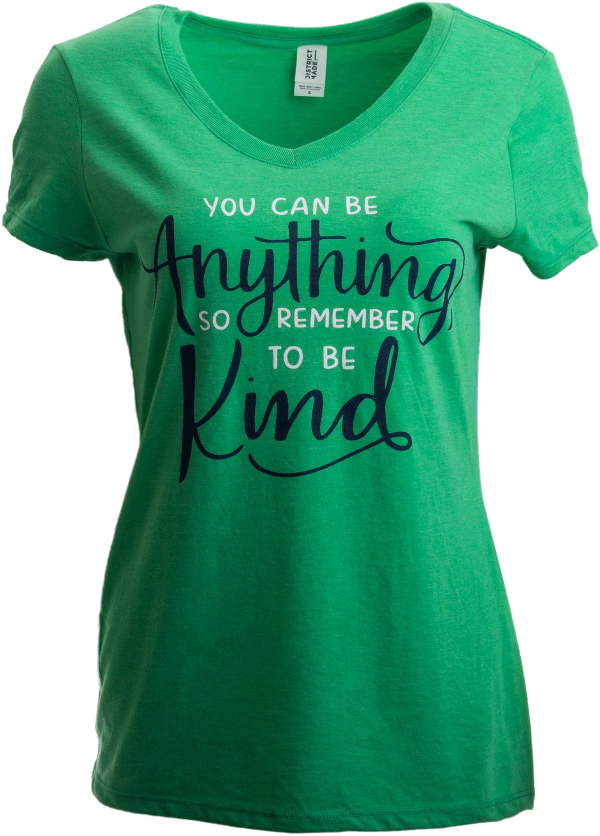 You can be Anything, so Be Kind | Nice Positive Teacher V-neck T-shirt for Women