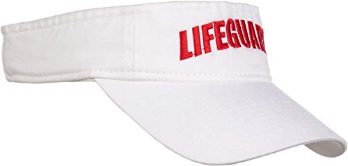 Lifeguard Visor | Professional Guard Hat Red Sun Cap Men Women Costume Uniform - White…