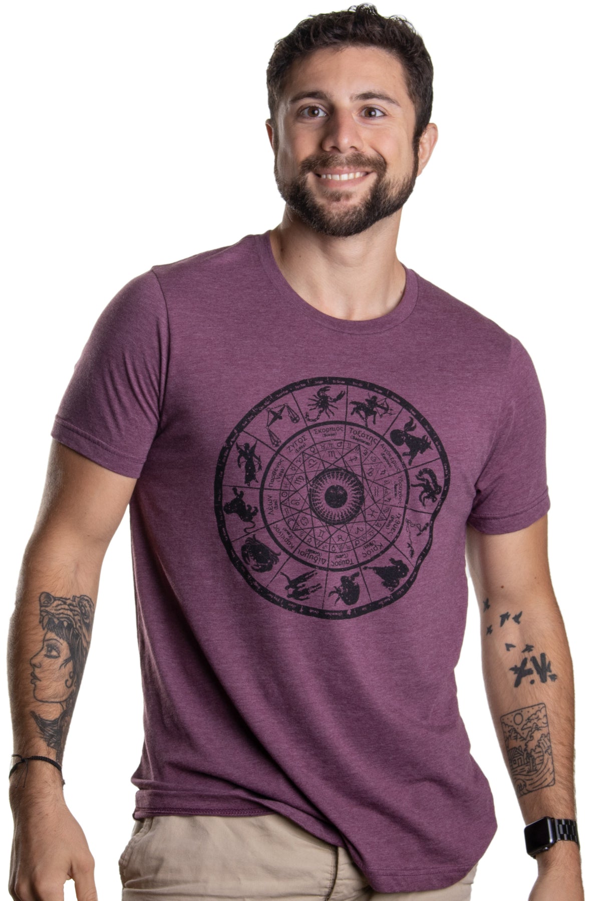 Zodiac Wheel | Stylish Horoscope Art Astrology Spiritual Unisex Triblend T-shirt